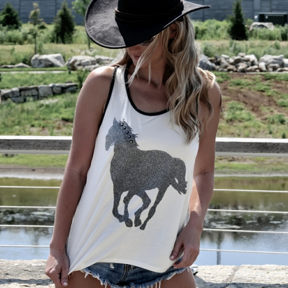 Studded Glitter Tank